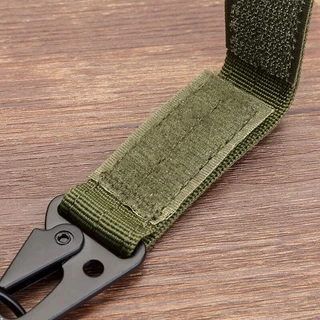 กุญแจไนลอนตะขอสายรัด Molle หัวเข็มขัดแขวนเข็มขัด Carabiner คลิป