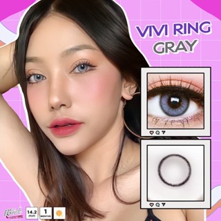 💋 สุดปัง มีค่าสายตา 💋 Wink Vivi Ring Gray Brown บิ๊กอาย สุดปัง คอนแทคเลนส์ รายเดือน มีอย แถมตลับฟรี เลนส์นิ่ม สวยปังมาก