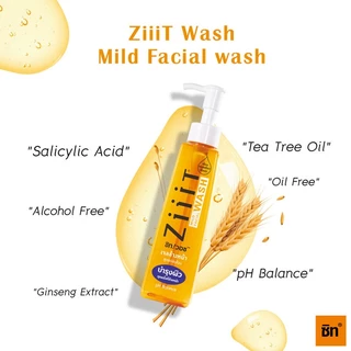 ZiiiT Wash Mild Facial Wash pH Balance 200ml เจลใสล้างหน้าสูตรอ่อนโยน.