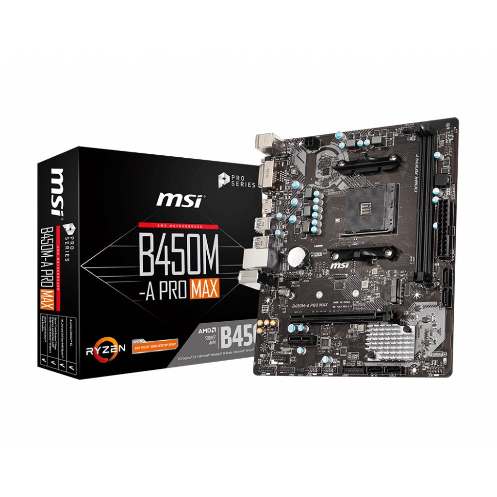 MSI B450M-A PRO MAX MAINBOARD (เมนบอร์ด) MSIMBB450M-A PRO MAX