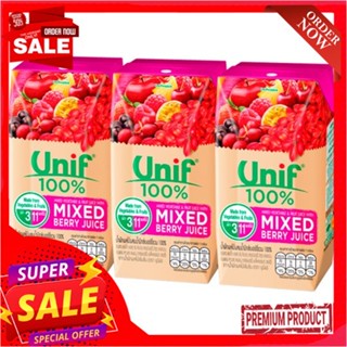 ยูนิฟน้ำมิกซ์เบอร์รี่ผลไม้รวม100% 200X3UNIF MIXED BERRY+FRUIT JUICE100% 200X3