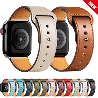 สายนาฬิกาข้อมือหนัง สําหรับ Apple watch seres 7 8 ulta 49 มม. 45 มม. 41 มม. iWatch 6 se 5 4 3 44 มม. 40 มม. 42 มม. 38 มม. 44 มม.