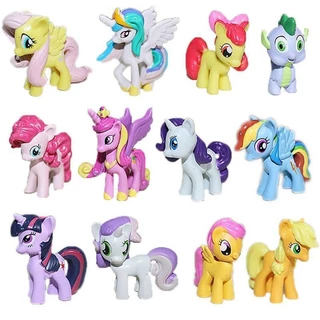 ชุดการ์ตูน My Little Pony PVC 12 ชิ้น แบบสุ่ม สำหรับเด็ก/ผู้หญิง