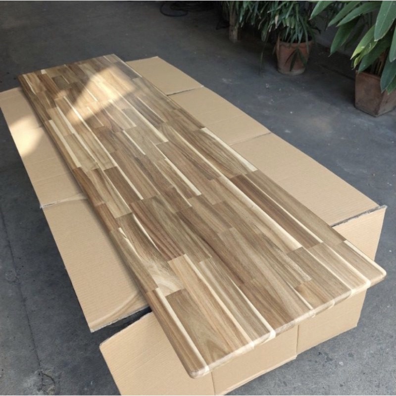 ท็อปโต๊ะ หน้าโต๊ะ ไม้ประสาน (ขนาดกลาง) หนา 20มม. กับไม้เอเชี่ยนวอลนัท 18มม. เคลือบสี ปรับขนาดความที่ต้องการได้ทักแชท - รูปที่ 4