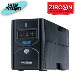 เครื่องสำรองไฟ ZIRCON UPS รุ่น DRONE-800VA/480W ประกันศูนย์ เช็คสินค้าก่อนสั่งซื้อ