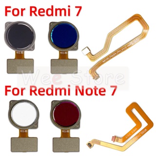 Original Back Home Button Touch ID Finger Scanner Fingerprint Sensor Flex Cable For Xiaomi Redmi Note 7 Plus Prime Pro