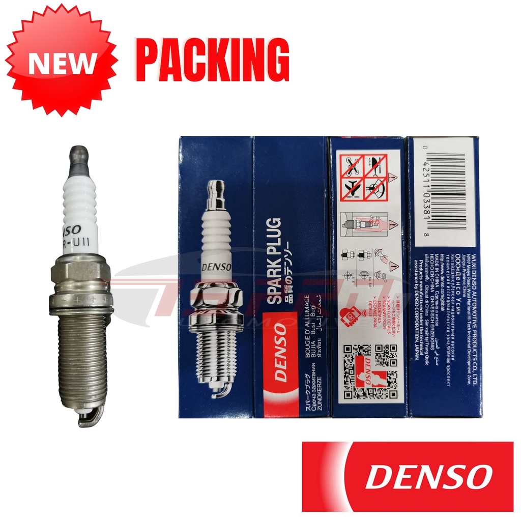 หัวเทียน Denso K20HR-U11 (ราคา 1 ชุด=4 ชิ้น) - Toyota Innova TGN40 Fortuner TGN51 Petrol (2005-2015 