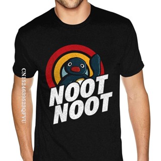 เสื้อยืดวินเทจ - ออกแบบเยาวชนฟิตเนสวันหยุดของขวัญใหม่มาถึง Noot Noot รุ้งวินเทจ Meme น้ําหล่อ 90s เ