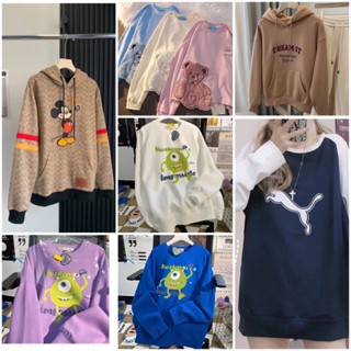 พร้อมส่ง เสื้อแขนยาว สเวตเตอร์ เสื้อแขนยาว sweater เสื้อกันหนาว สกรีนลาย