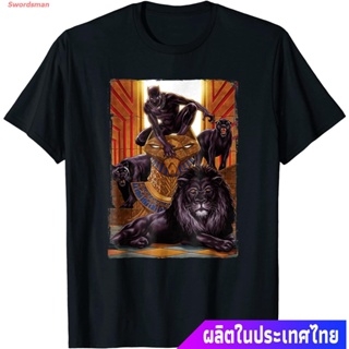 เสื้อยืดแขนสั้น Marvel Black Panther King In The Lions Den Graphic T-Shirt Short sleeve T-shirts