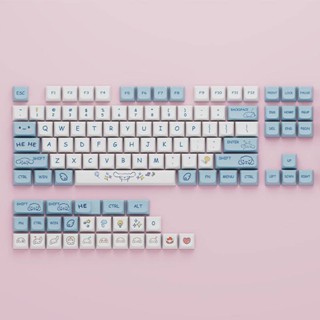 Yugui Rabbit XDA Keycap Mechanical Keyboard Customized Personality Cute Keycap ปุ่มกดคีย์บอร์ดเกมมิ่ง ลายน่ารัก สําหรับ MX Switch