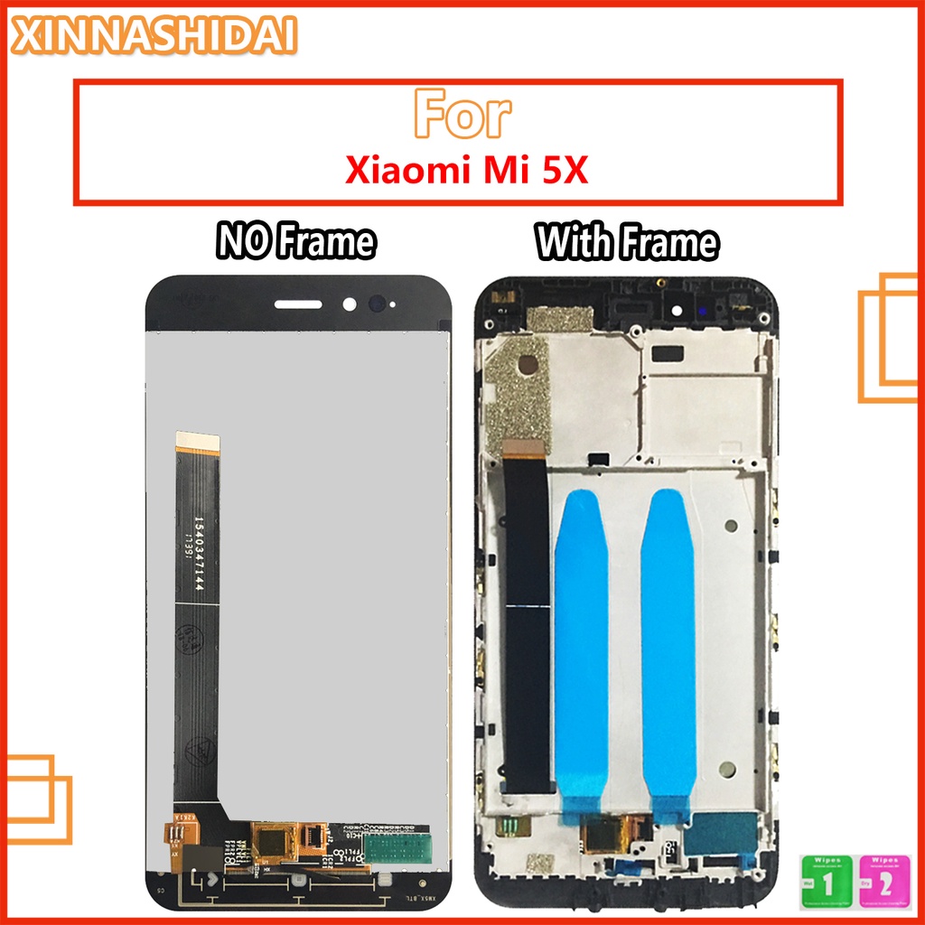 100%Tested LCD For Xiaomi Mi A1 Mi 5X MiA1 Mi5X LCD Display + Touch Screen Assembly With/No Frame Replace Parts