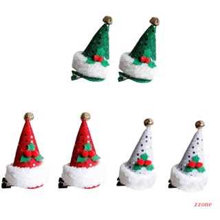 zzz Plush Santa Hat Hair Clip Headpiece Christmas Hat Hair Clip Santa Hat hairpin