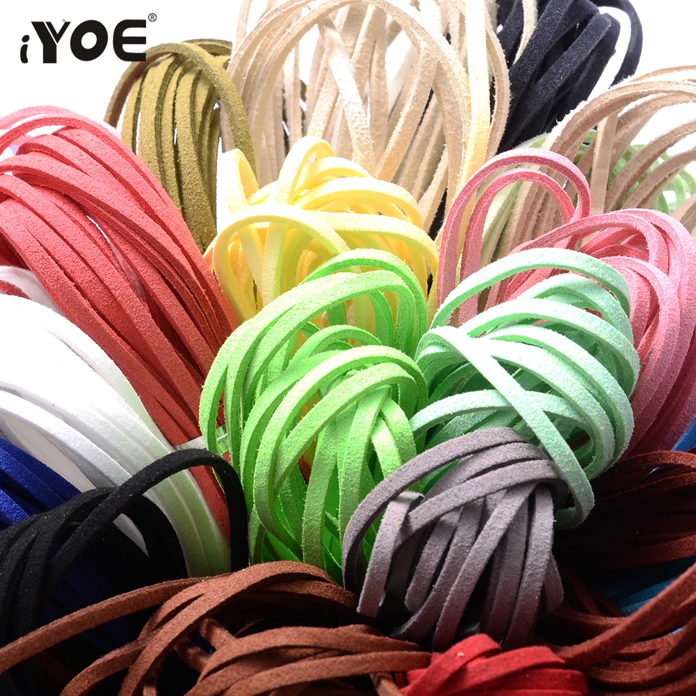 เชือกถัก หนังนิ่ม กํามะหยี่ 2.5 มม. ยาว 5 เมตร 38 สี สไตล์เกาหลี สําหรับทําสร้อยข้อมือ สร้อยคอ แฮนด์เมด