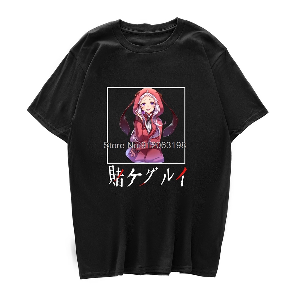เซ็กซี่ Kakegurui กราฟิกคอสเพลย์แขนสั้น Yumeko Jabami เสื้อยืดผู้ชายอะนิเมะ T เสื้อหญิงขนาดใหญ่ Hip 