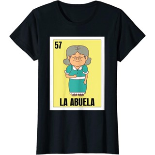 คลาสสิก เสื้อล็อตโต้เสื้อยืดลำลอง Womens Regalo Para Abuela Bingo Gift - Mexican Lottery  ผ้าฝ้ายแท้