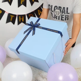 กล่องของขวัญ กล่องของขวัญใบใหญ่ กล่องเซอร์ไพรส์ให้ของขวัญวันเกิดวันครบรอบปีใหม่ ไม่พับขึ้นรูป สินค้าพร้อมส่ง