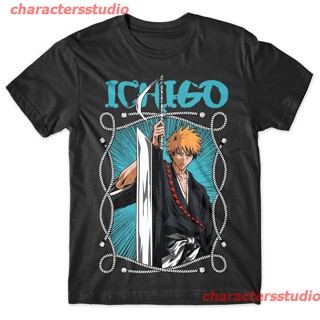 เสื้อยืด charactersstudio New เสื้อยืดลายการ์ตูนอนิเมะ Bleach Ichigo Kurosaki สําหรับผู้ชาย discount