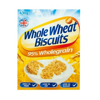 Whole Wheat Biscuits 430g โฮลวีทอาหารเช้าข้าวสาลีอบชนิดชิ้น ซีเรียล