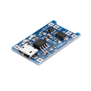 โมดูลแหล่งจ่ายไฟ และชาร์จแบต 3.7v TP4056 1A lithium battery charging board micro usb