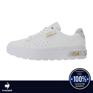 le coq sportif รองเท้าผู้หญิง รุ่น LA SEVRES PF สีขาว (รองเท้าหนัง, รองเท้าผ้าใบ, รองเท้าสีขาว, lecoq, เลอค็อก)