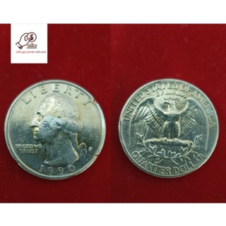 เหรียญLIBERTY UNITEDOFAMERICAQUARTER DOLLARปี1990