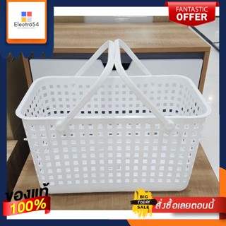 ตะกร้าใส่ของทรงสี่เหลี่ยม มีหูหิ้วสองหู มี 2 ขนาดsquare storage basket It has two handles and comes in two sizes.