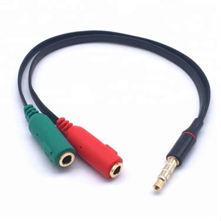 สายแปลง หูฟังและไมค์ ของคอมพิวเตอร์ 2 เเจ็ค ให้ใช้กับสมาร์ทโฟน 3.5 mic / ear GLEX003 Cable Audio