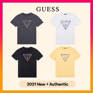 เสือยืดผู้ชาย เสื้อยืดสีขาว เสื้อยืดแฟชั่น❃❒เสื้อยืด Guess Unisex Aurora เสื้อยืดผู้หญิง เสื้อยืดชาย