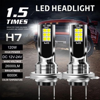 ชุดหลอดไฟหน้ารถยนต์ LED H1 H3 H4 H7 H11 6000K 12V 24v 26000LM Li I5G8 สีขาว 1 ชิ้น