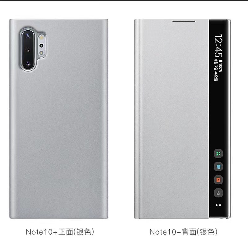 Samsung Original LED View กระเป๋าสตางค์ป้องกันสําหรับ Galaxy หมายเหตุ 10 Plus Note10 5G หมายเหตุ X Sleep Function การ์ดกระเป๋า