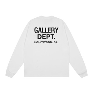 Gallery Dept เสื้อยืด แขนยาว พิมพ์ลายโลโก้ตัวอักษร hollywood สําหรับผู้ชาย และผู้หญิง