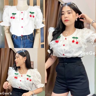 🍒mayylody🍒 เสื้อลูกไม้ คอปกใหญ่แต่งระบายลูกไม้แน่นๆๆ สวยปังสวยแพง🍒🍒🍒 เสื้อน่ารัก เสื้อสีขาว เสื้อปักฉลุ เสื้อปักฉลุสีขาว