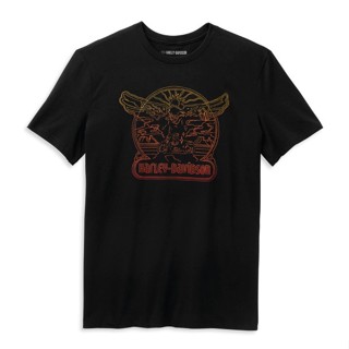 เสื้อยืดสีดำผู้ชายลิขสิทธิ์แท้จาก Harley Davidson 96562-22VM