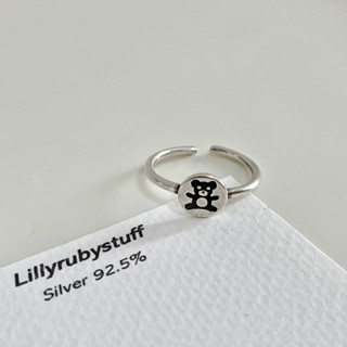 LLRB | แหวนเงินแท้ 925 ปรับขนาดได้ น้องหมี little bear silver ring