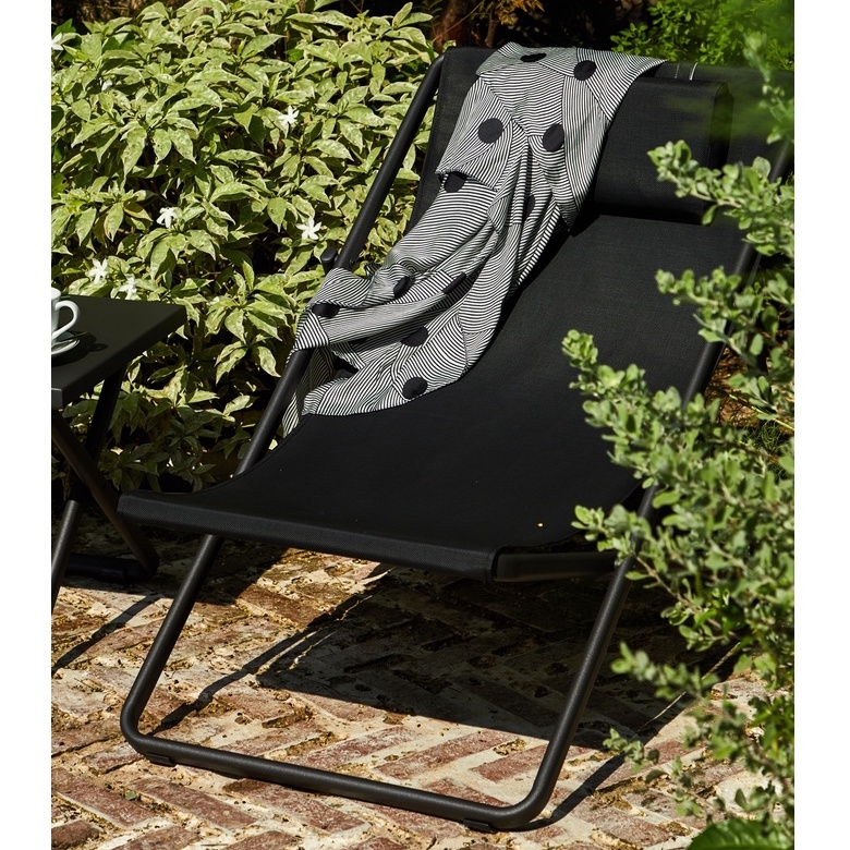 Modernoutdoor เก้าอี้พับ เอนนอน เอาท์ดอร์ Deck Chair (Foldable Chair) - Black