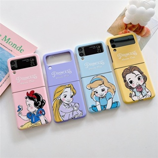 เคสโทรศัพท์มือถือ กันกระแทก ลายการ์ตูนเจ้าหญิงดิสนีย์ สําหรับ Samsung Galaxy Z Flip 4 Z Flip 3 5G