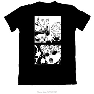 เสื้อขาว เสื้อผู้ชายเท่ เสื้อยืด พิมพ์ลาย One Punch Man Saitama And Genos ทรงเข้ารูป 2022ใส่สบายๆ