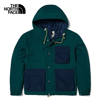 THE NORTH FACE M M66 UTILITY RAIN JACKET - AP - PONDEROSA GRN/SUMMIT NAVY เสื้อผ้ากันน้ำ เสื้อผ้าผู้ชาย