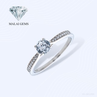 Malai Gems แหวนเพชร แหวนเพชรชู เงินแท้ 925 เคลือบทองคำขาว ประดับเพชรสวิส CZ รุ่น 151-2R12709 แถมกล่อง