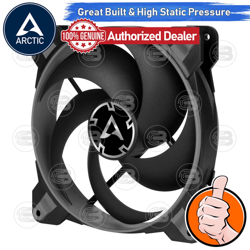 [CoolBlasterThai] ARCTIC BioniX P120 Grey Pressure-optimised with PWM PST(size 120 mm.) PC Fan Case ประกัน 6 ปี