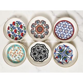 (พร้อมส่ง) Tradition ceramic coaster - จานรองแก้วน้ำเซรามิก นำเข้าจากตุรกี 🇹🇷