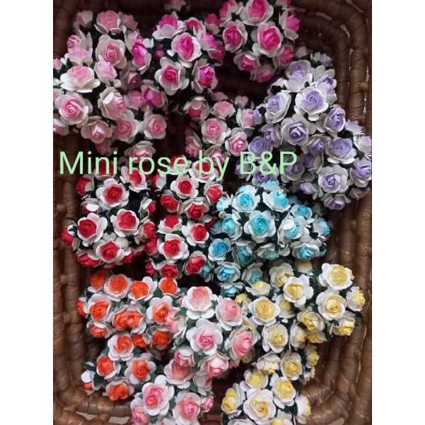 กุหลาบ2.5ซม.100ดอก#กุหลาบจิ๋ว #มินิโรสแฮนด์เมด #ดอกกระดาษสา *พร้อมส่ง* #Minirose