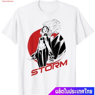 เสื้อยืดผู้ชายและผู้หญิง Marvel X-Men Storm Stand Alone Profile Badge Graphic T-Shirt Short sleeve T-shirts