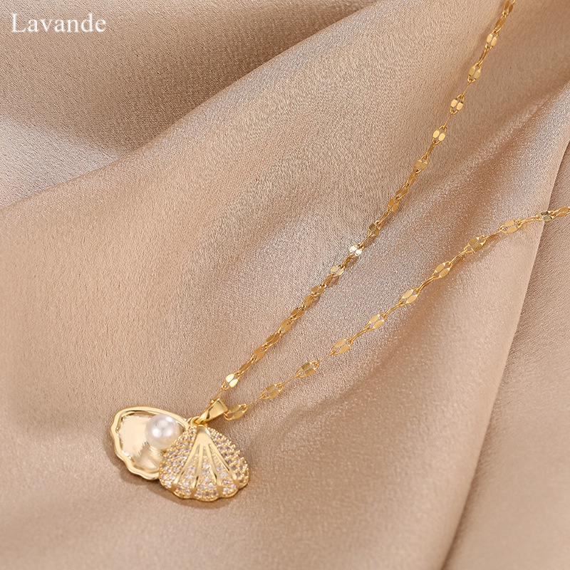 LAVINDE High-End Shell สร้อยคอมุกหญิงIns Niche รูปที่ 7
