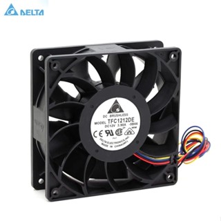 TFC1212DE for delta 120mm DC 12V 5200RPM 252CFM For Bitcoin Miner Powerful Server Case AXIAL Cooling Fan