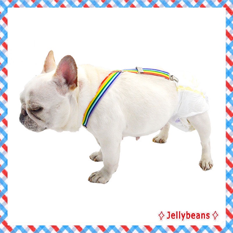 กางเกงสรีรวิทยาสัตว์เลี้ยง ผ้าอ้อมสุนัข คลิปหนีบสายยางยืดปรับได้ สายรัดผ้าอ้อมสรีรวิทยาสุนัข - รูปที่ 7