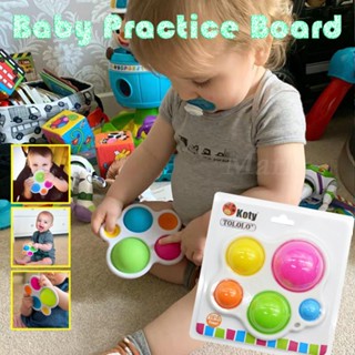 ◊♛Baby Pop Sensory Toys /educational toy Silicone Flipping Board for Baby Early Development Color Concentration Training