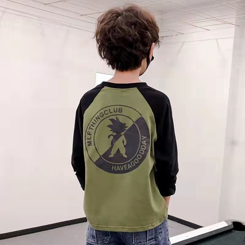 [พร้อมส่ง] เสื้อยืดแขนยาว คอกลม ทรงหลวม ลายนินจา สไตล์ตะวันตก สําหรับเด็กผู้ชาย อายุ 1-6 ปี