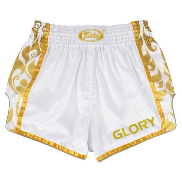 Fairtex Boxing shorts BSG2 - White/Gold